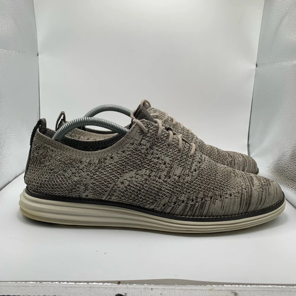 Cole Haan Grand Os Mens Gray Knit Lace Up‎ Shoes Size 10M C29903